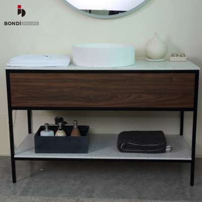 High Quality Plywood Material With Soft Closing Function Shampoo Bowl Bathroom Vanity