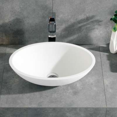 Anti-yellow pure white artificial stone wash basin sizes in inches